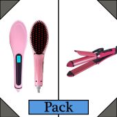 Pack of 2 Hair Straightener Brush - Nova Hair Stra